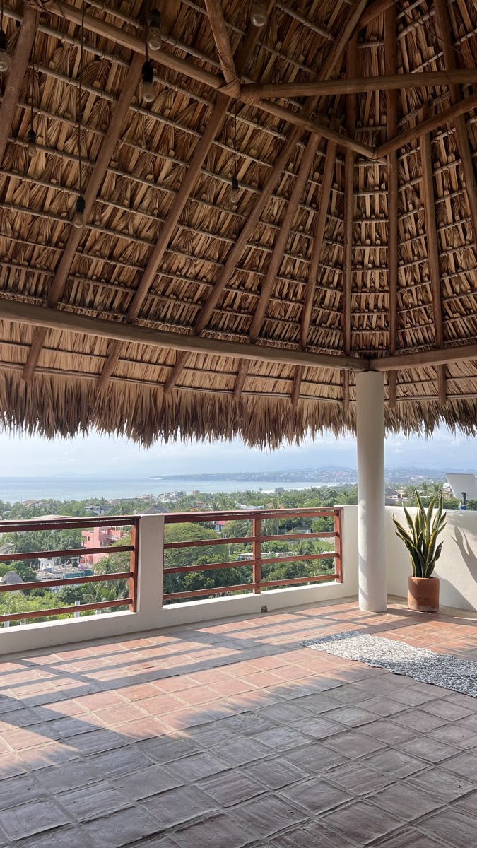Upstairs palapa with ocean view